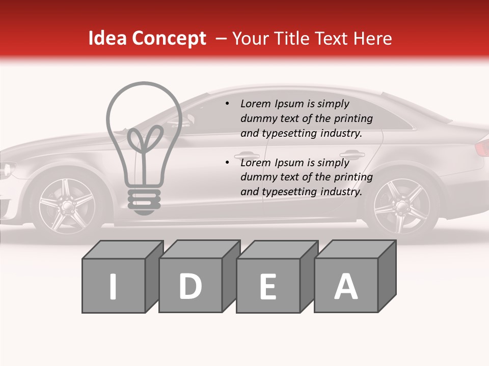 Metal Transport Sportscar PowerPoint Template
