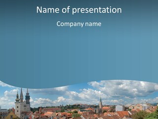 Church Panorama Cityscape PowerPoint Template