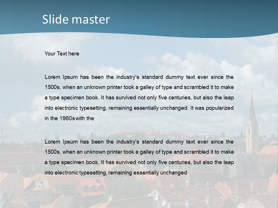 Church Panorama Cityscape PowerPoint Template