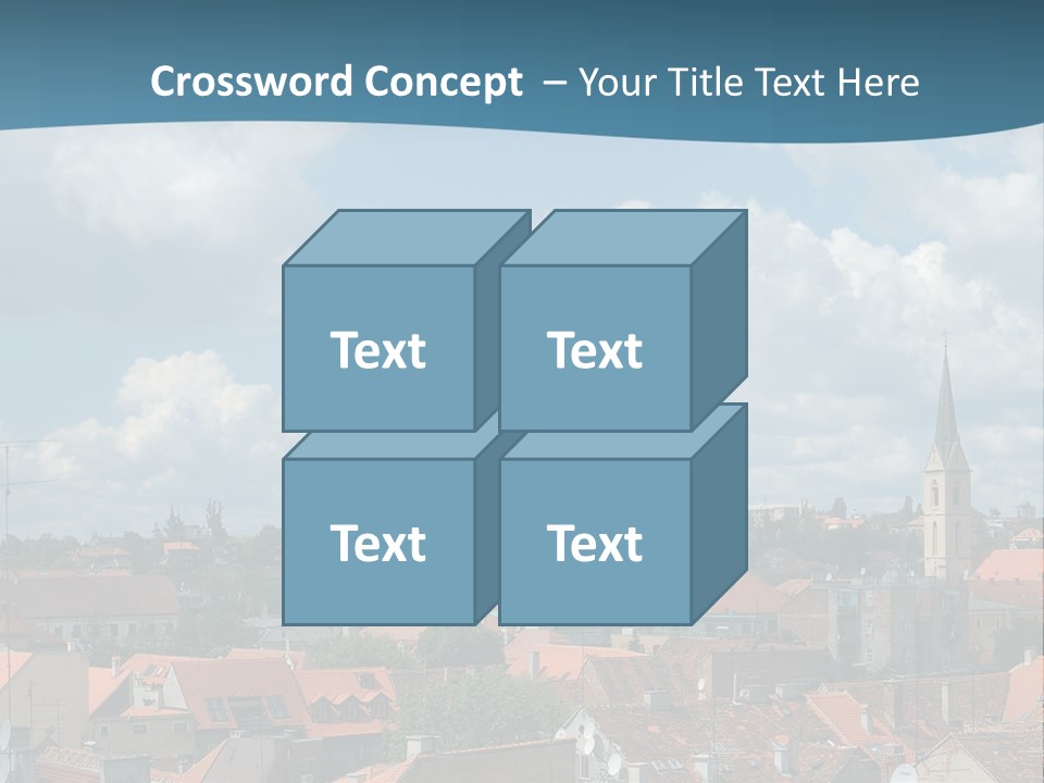 Church Panorama Cityscape PowerPoint Template
