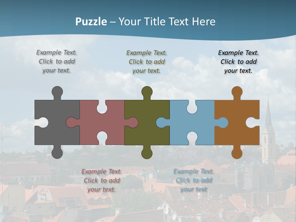 Church Panorama Cityscape PowerPoint Template