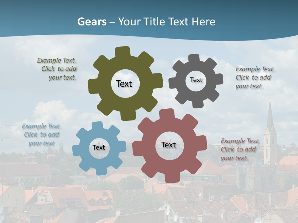 Church Panorama Cityscape PowerPoint Template