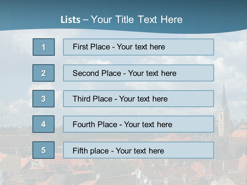 Church Panorama Cityscape PowerPoint Template