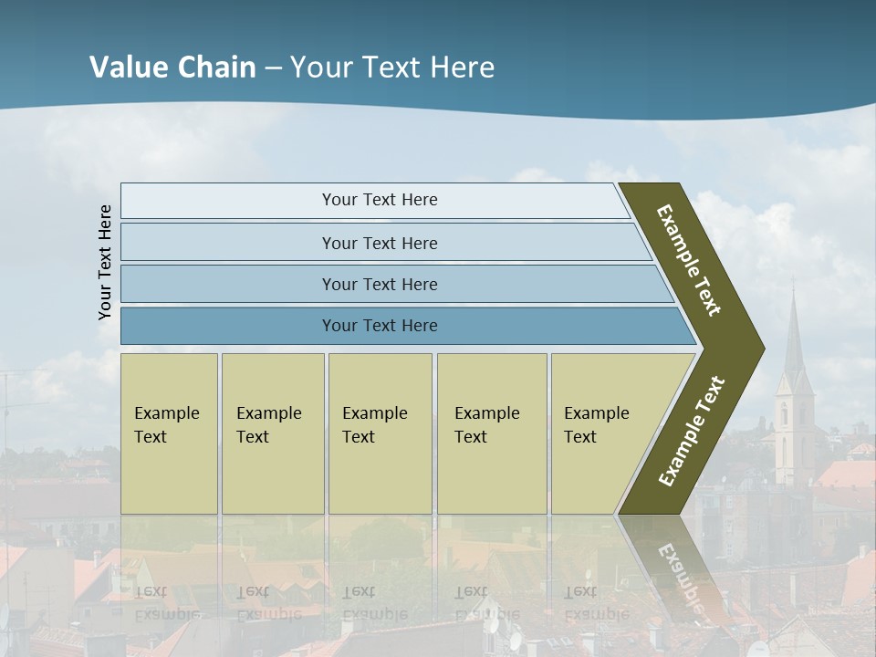 Church Panorama Cityscape PowerPoint Template