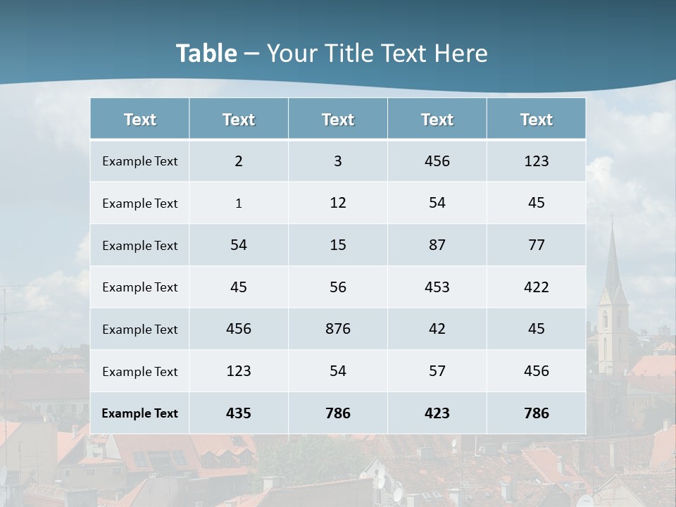 Church Panorama Cityscape PowerPoint Template