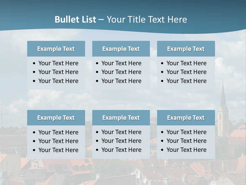 Church Panorama Cityscape PowerPoint Template