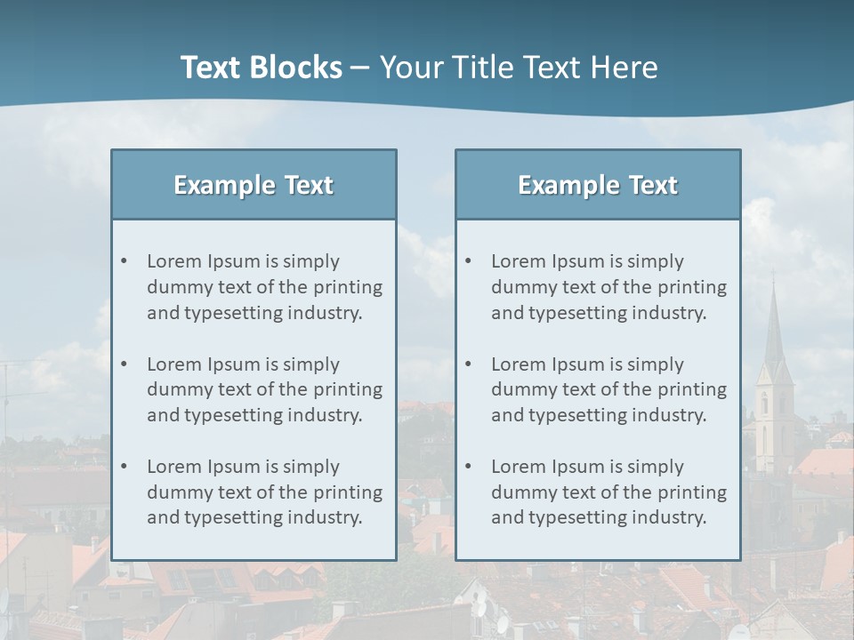 Church Panorama Cityscape PowerPoint Template