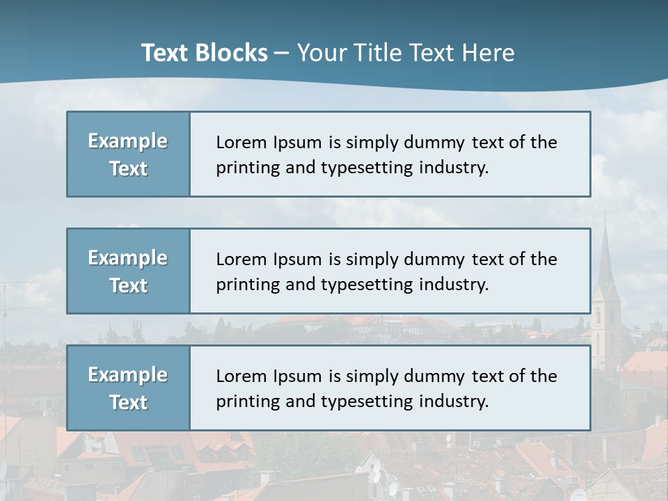 Church Panorama Cityscape PowerPoint Template