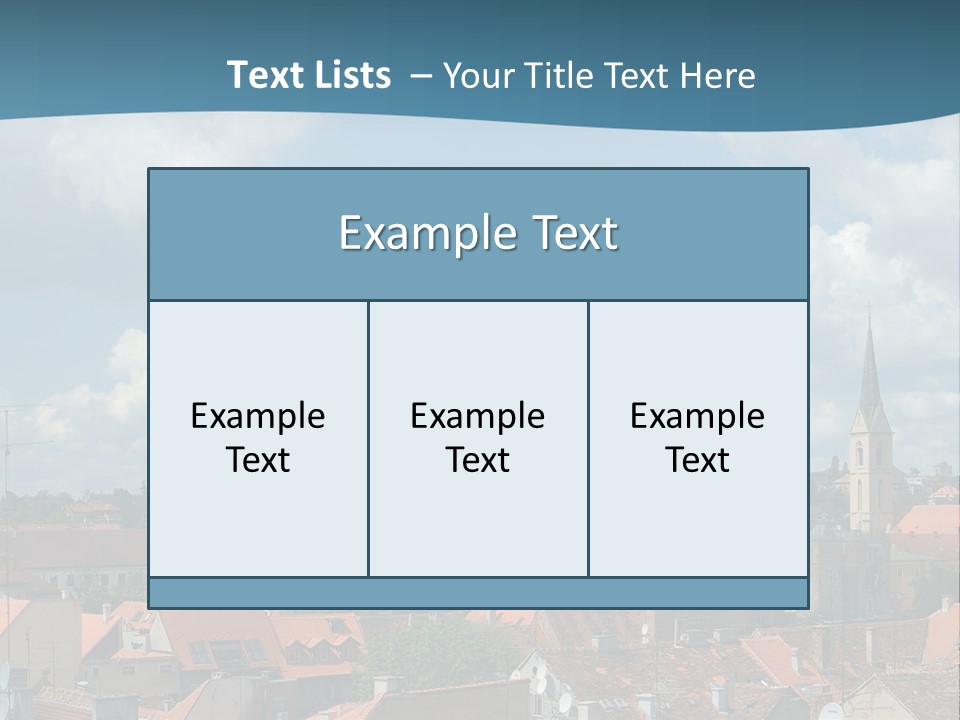 Church Panorama Cityscape PowerPoint Template