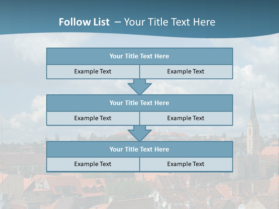 Church Panorama Cityscape PowerPoint Template
