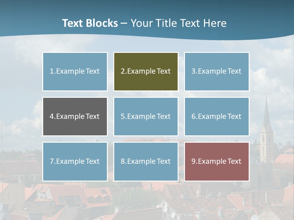 Church Panorama Cityscape PowerPoint Template