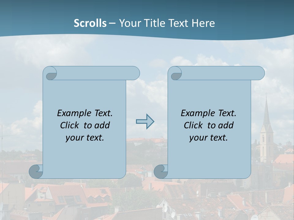 Church Panorama Cityscape PowerPoint Template