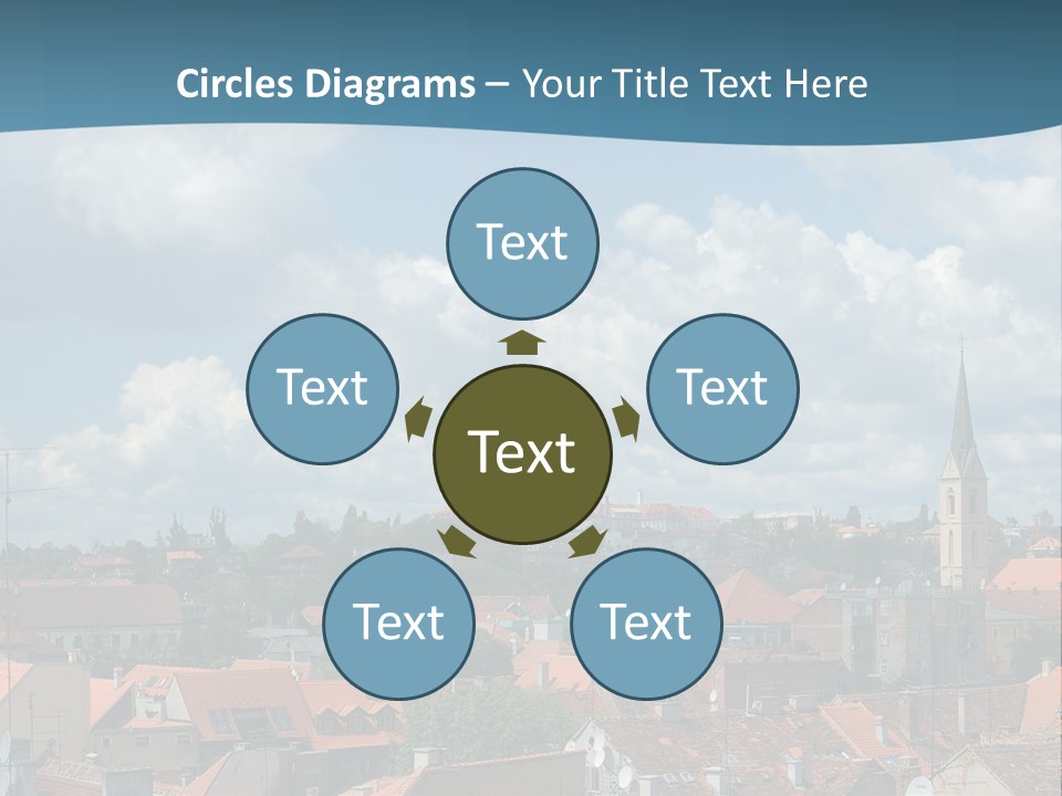 Church Panorama Cityscape PowerPoint Template