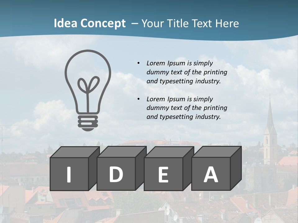 Church Panorama Cityscape PowerPoint Template