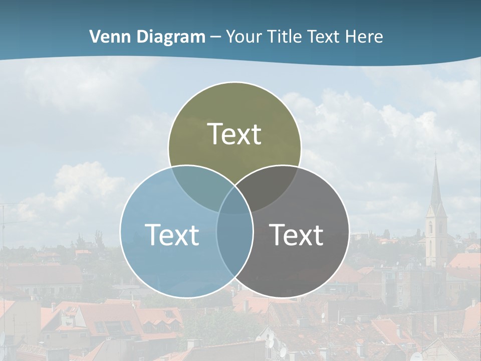 Church Panorama Cityscape PowerPoint Template