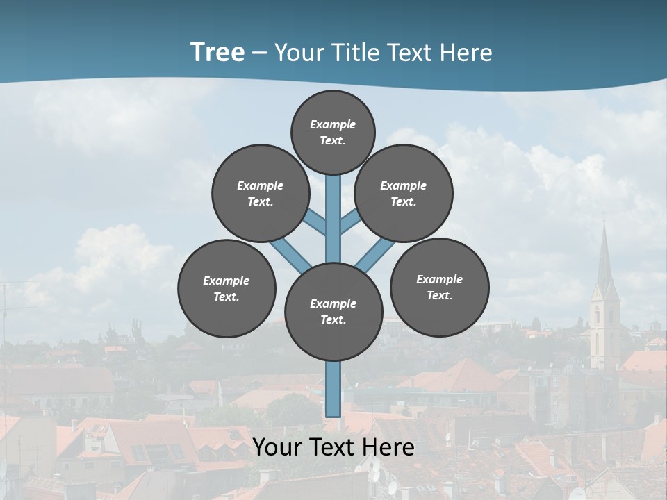 Church Panorama Cityscape PowerPoint Template