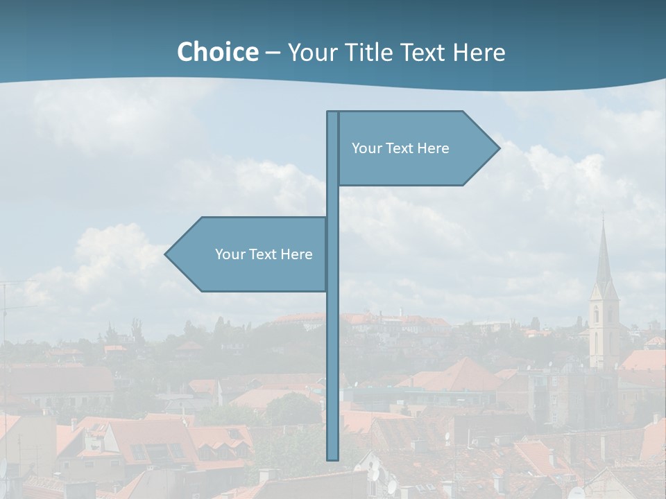 Church Panorama Cityscape PowerPoint Template