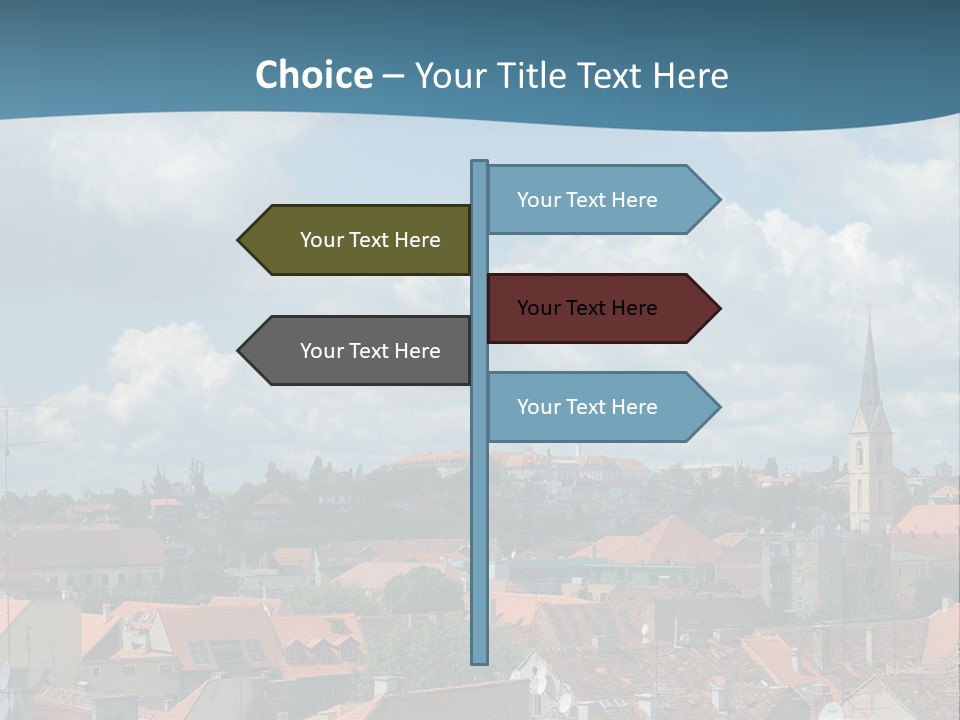 Church Panorama Cityscape PowerPoint Template