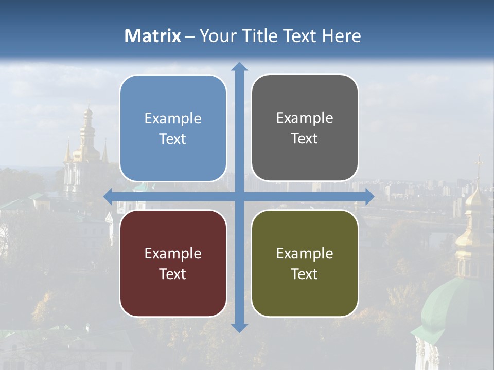Ukraine Colors Highrises PowerPoint Template