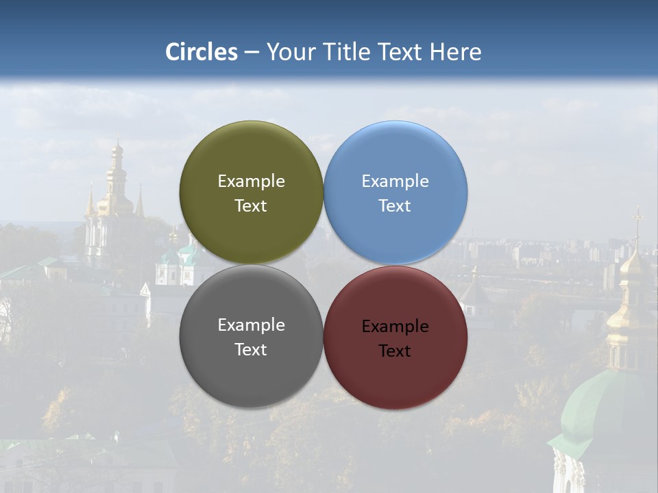 Ukraine Colors Highrises PowerPoint Template
