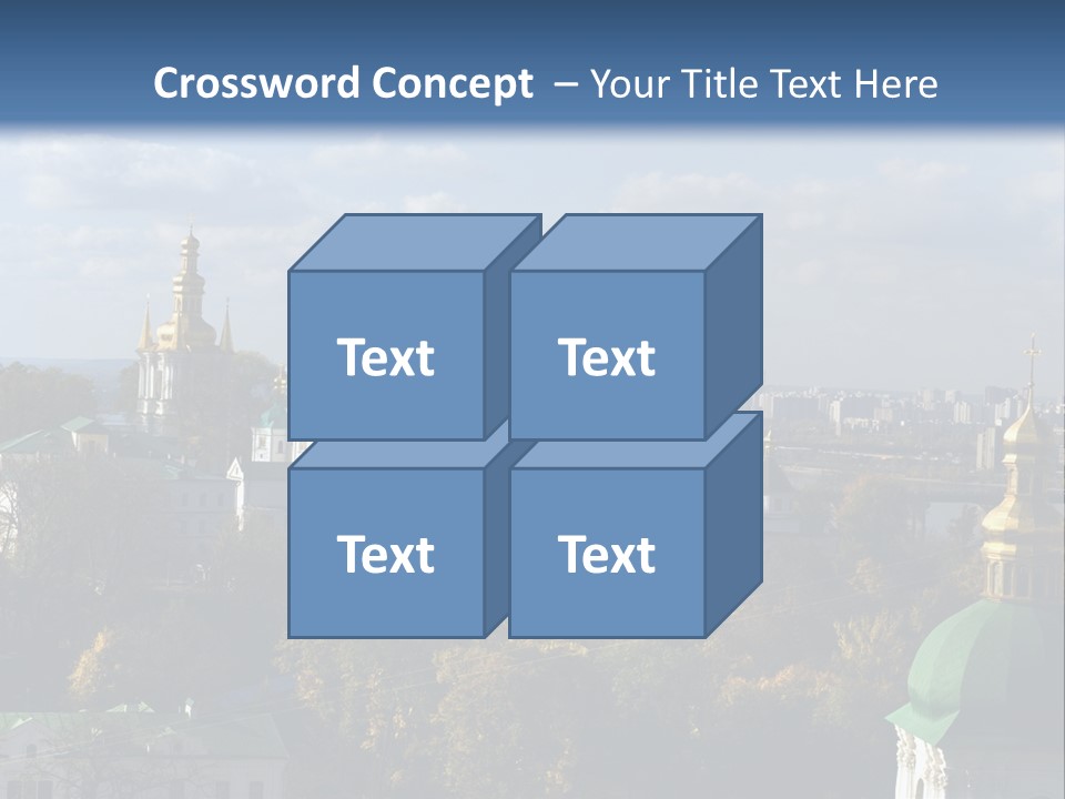 Ukraine Colors Highrises PowerPoint Template