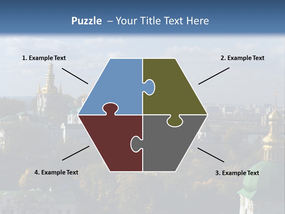 Ukraine Colors Highrises PowerPoint Template