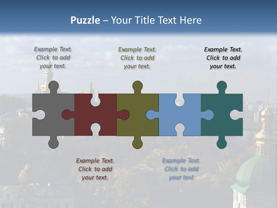 Ukraine Colors Highrises PowerPoint Template