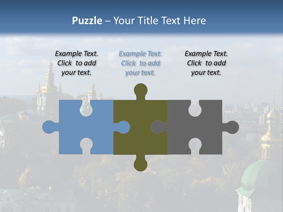 Ukraine Colors Highrises PowerPoint Template