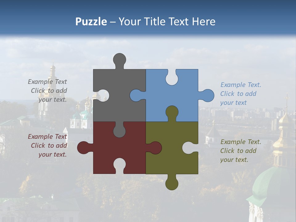 Ukraine Colors Highrises PowerPoint Template