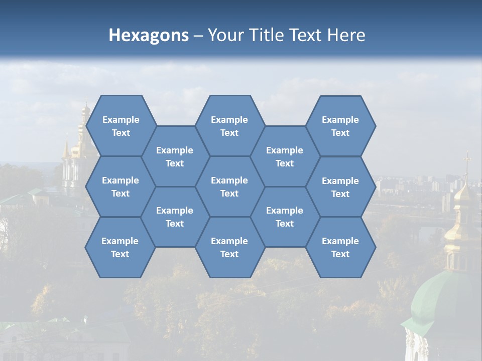 Ukraine Colors Highrises PowerPoint Template