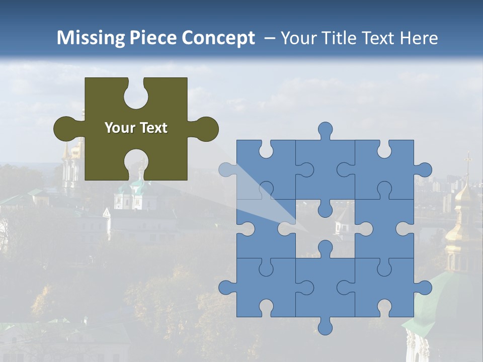 Ukraine Colors Highrises PowerPoint Template