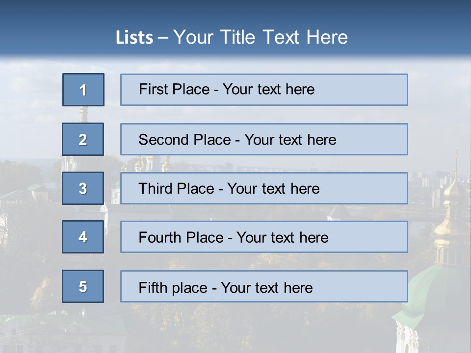 Ukraine Colors Highrises PowerPoint Template
