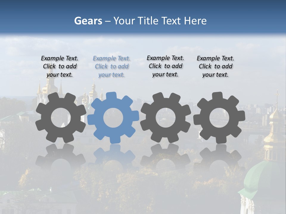 Ukraine Colors Highrises PowerPoint Template