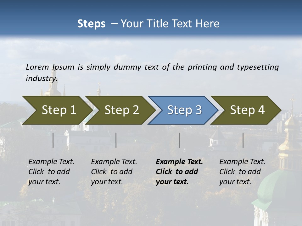 Ukraine Colors Highrises PowerPoint Template