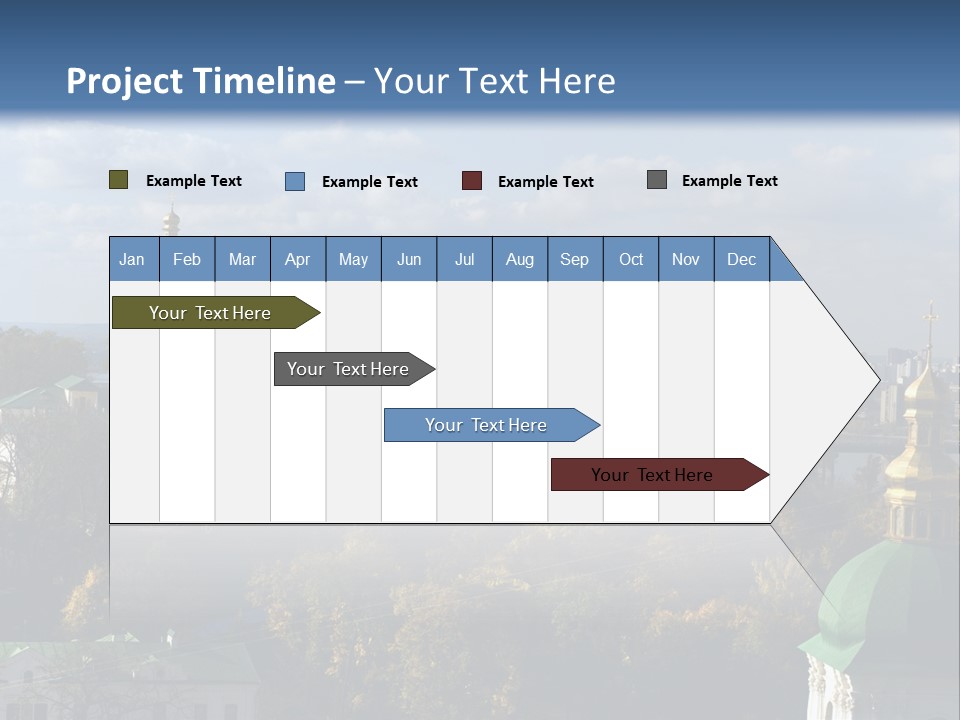 Ukraine Colors Highrises PowerPoint Template