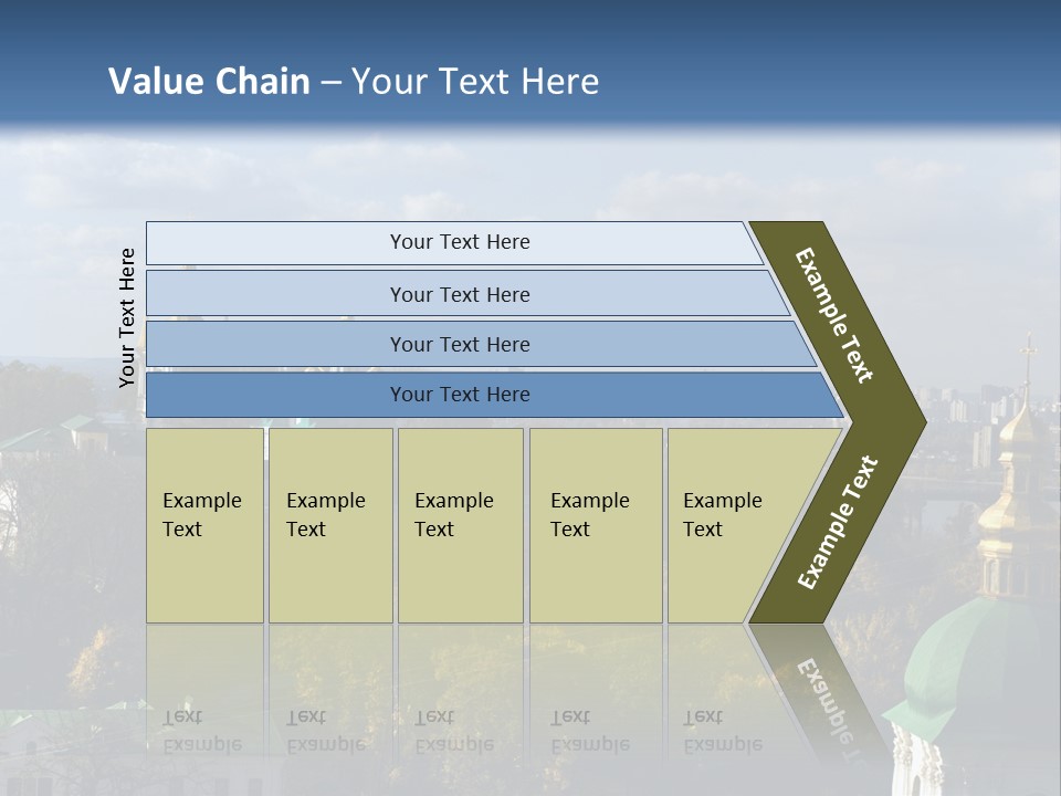 Ukraine Colors Highrises PowerPoint Template