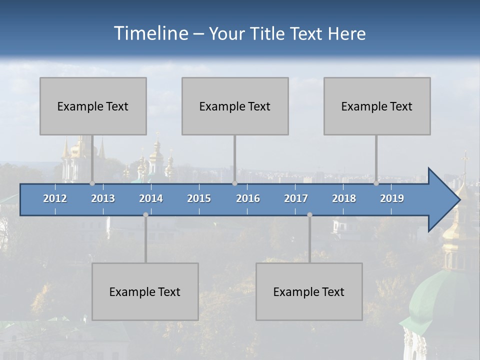 Ukraine Colors Highrises PowerPoint Template
