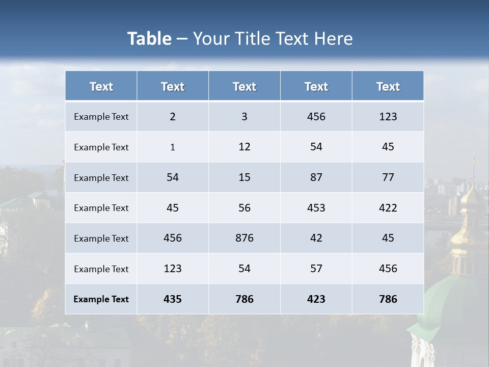 Ukraine Colors Highrises PowerPoint Template