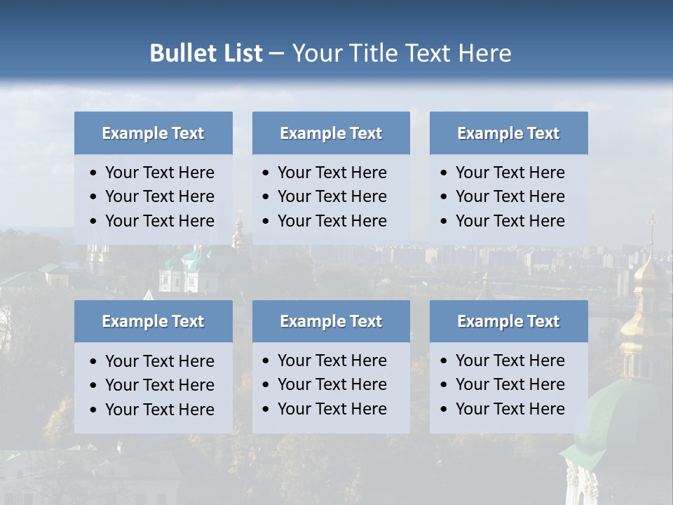 Ukraine Colors Highrises PowerPoint Template