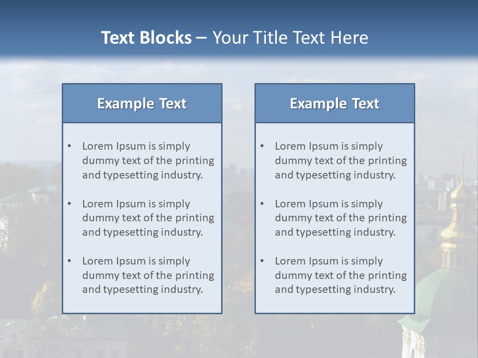 Ukraine Colors Highrises PowerPoint Template