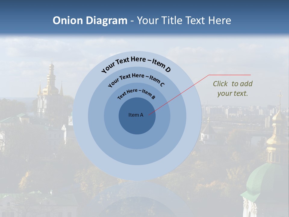 Ukraine Colors Highrises PowerPoint Template