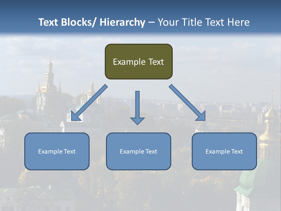 Ukraine Colors Highrises PowerPoint Template