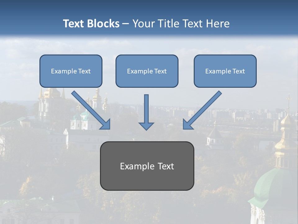 Ukraine Colors Highrises PowerPoint Template