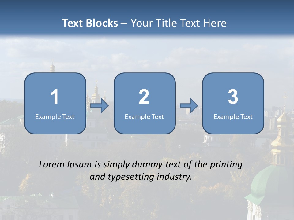 Ukraine Colors Highrises PowerPoint Template