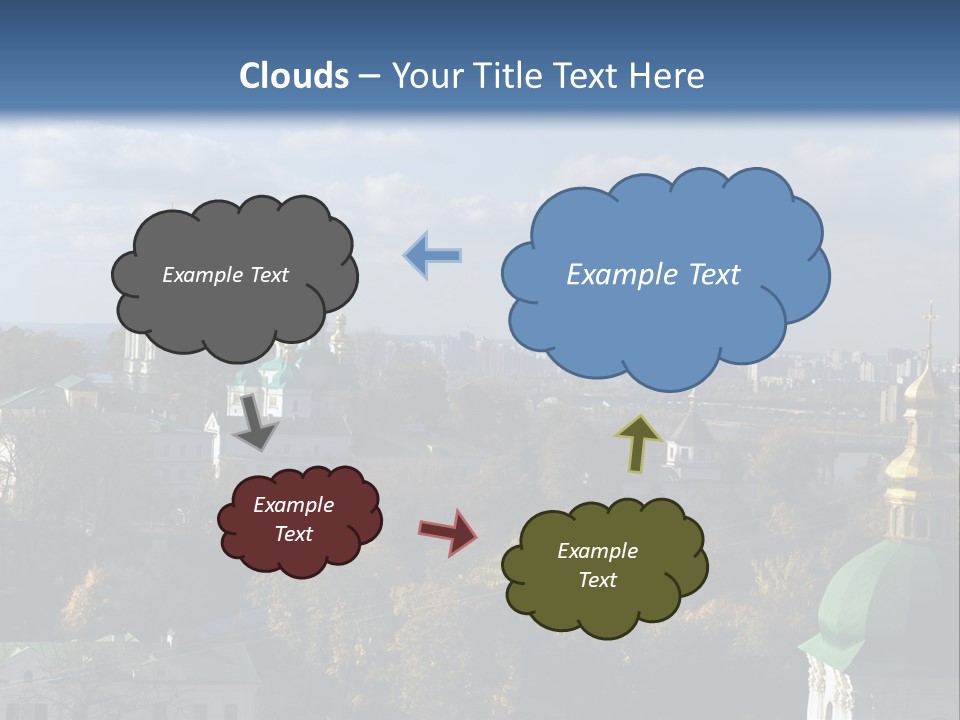 Ukraine Colors Highrises PowerPoint Template