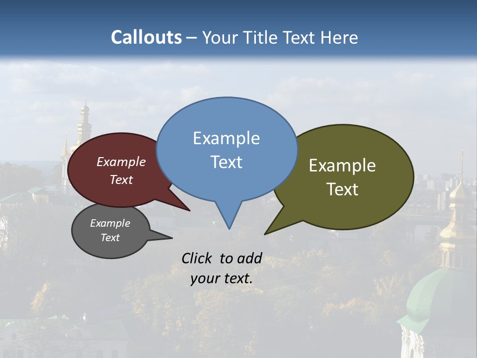 Ukraine Colors Highrises PowerPoint Template