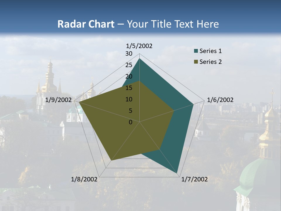 Ukraine Colors Highrises PowerPoint Template