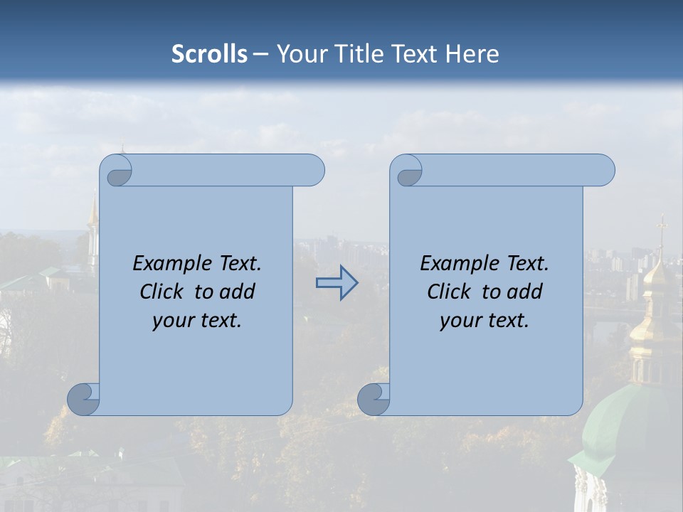 Ukraine Colors Highrises PowerPoint Template