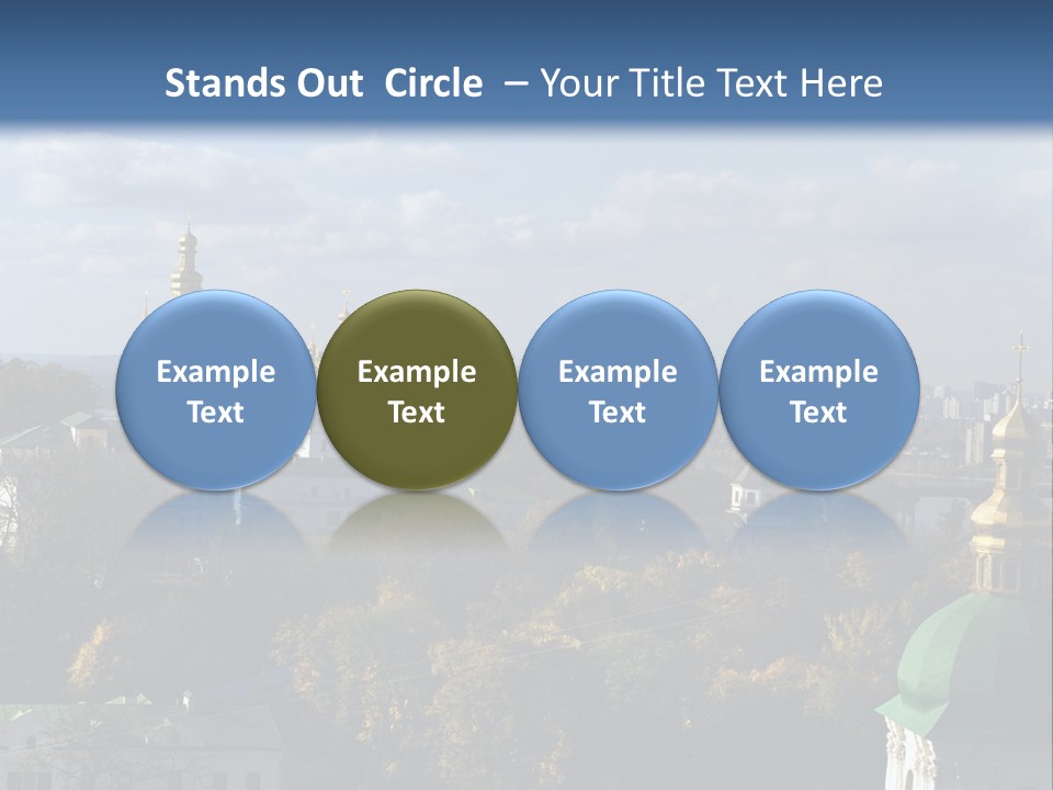 Ukraine Colors Highrises PowerPoint Template