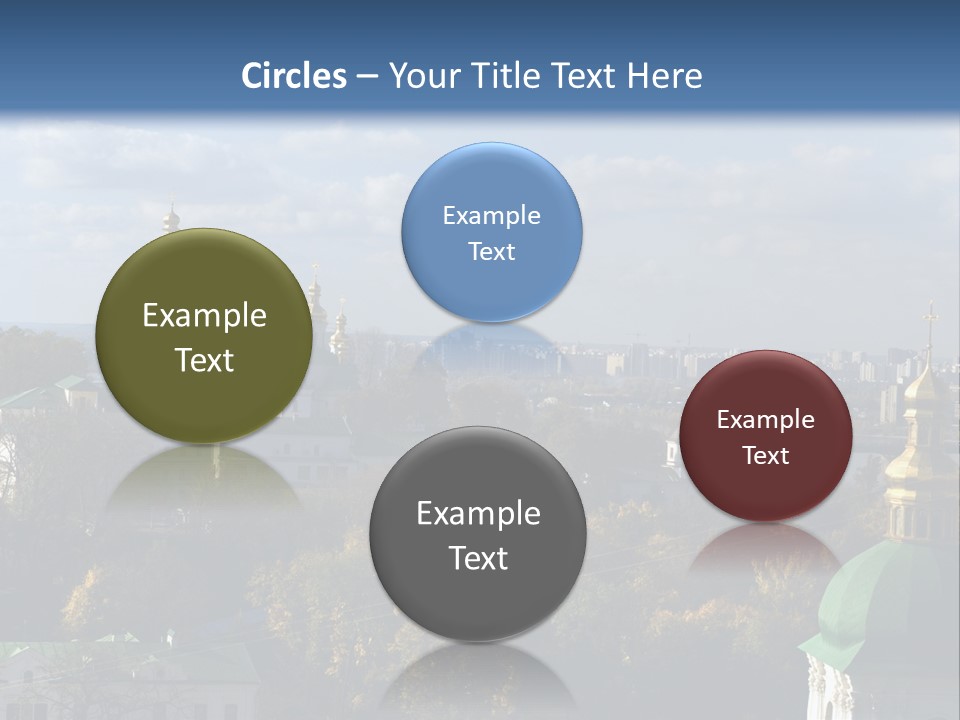 Ukraine Colors Highrises PowerPoint Template